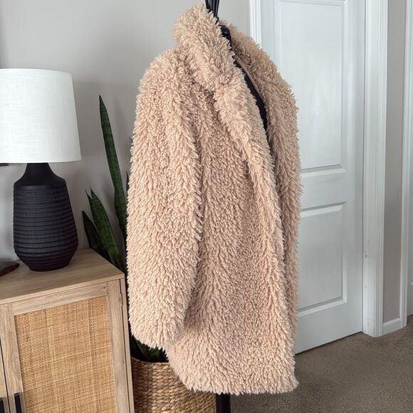 Wild Fable Beige Longline Sherpa Teddy Jacket - Picture 3 of 9